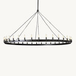 Camino Vintage Structural Round Chandelier 73"
