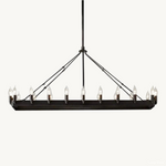 Camino Vintage Structural Rectangle Chandelier 52"