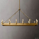 Camino Vintage Structural Rectangle Chandelier 41"