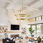 Camino Vintage Structural Two-Tier Chandelier 50"