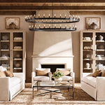 Camino Vintage Structural Two-Tier Chandelier 71"