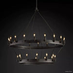 Camino Vintage Structural Two-Tier Chandelier 38"