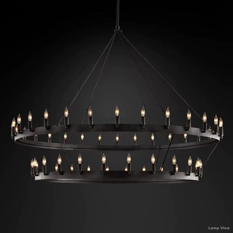 Camino Vintage Structural Two-Tier Chandelier 63"