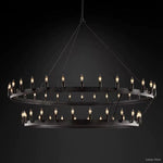 Camino Vintage Structural Two-Tier Chandelier 63"