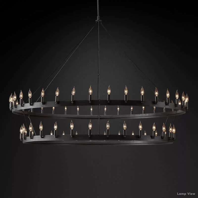 Camino Vintage Structural Two-Tier Chandelier 71"