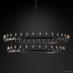 Camino Vintage Structural Two-Tier Chandelier 71"