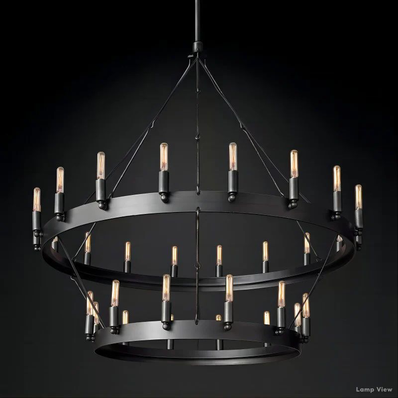 Camino Vintage Structural Two-Tier Chandelier 38"