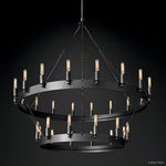 Camino Vintage Structural Two-Tier Chandelier 38"