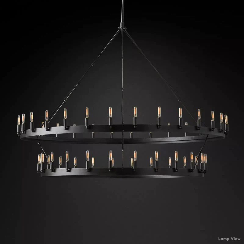 Camino Vintage Structural Two-Tier Chandelier 63"