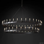 Camino Vintage Structural Two-Tier Chandelier 71"