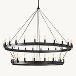 Camino Vintage Structural Two-Tier Chandelier 50"