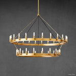 Camino Vintage Structural Two-Tier Chandelier 38"