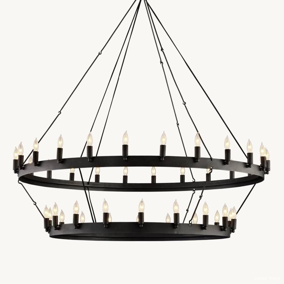 Camino Vintage Structural Two-Tier Chandelier 63"