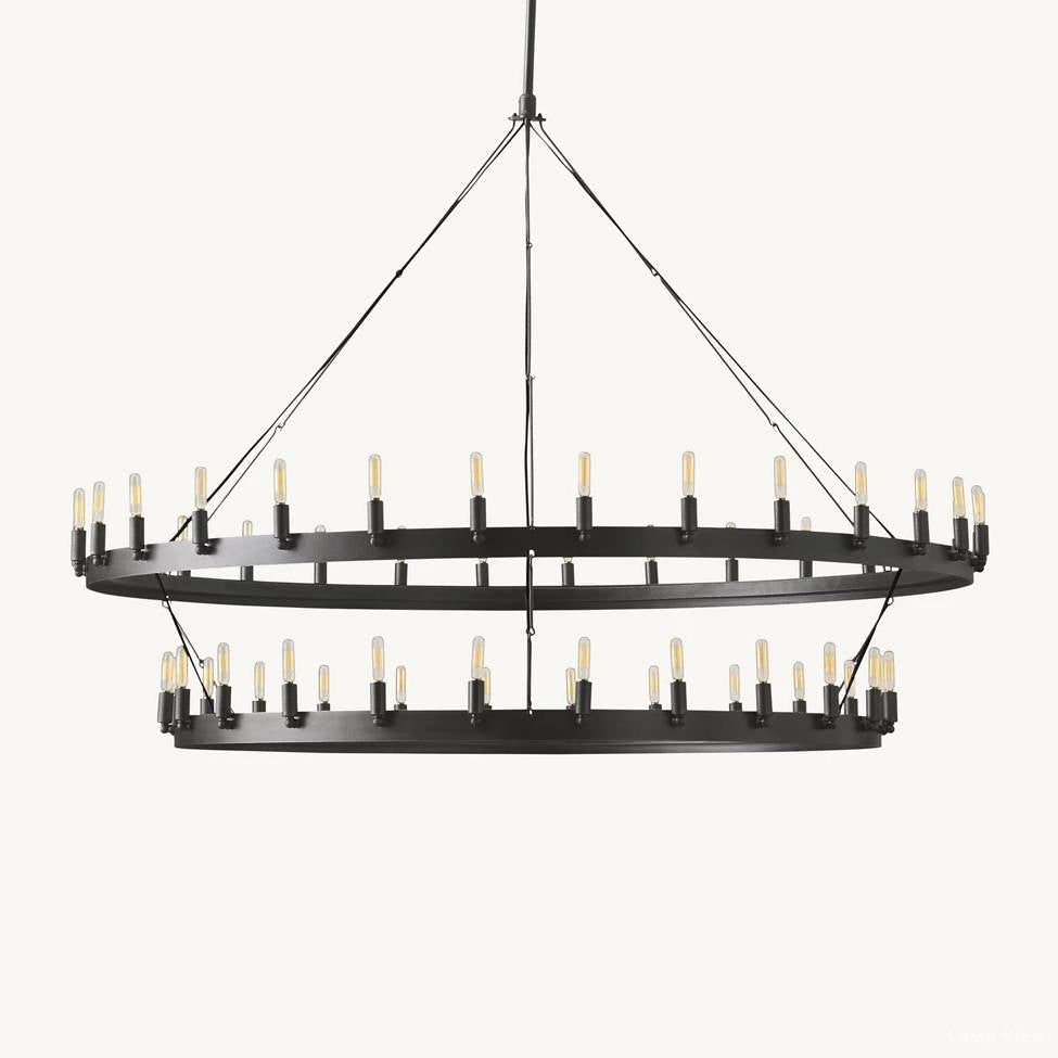 Camino Vintage Structural Two-Tier Chandelier 63"
