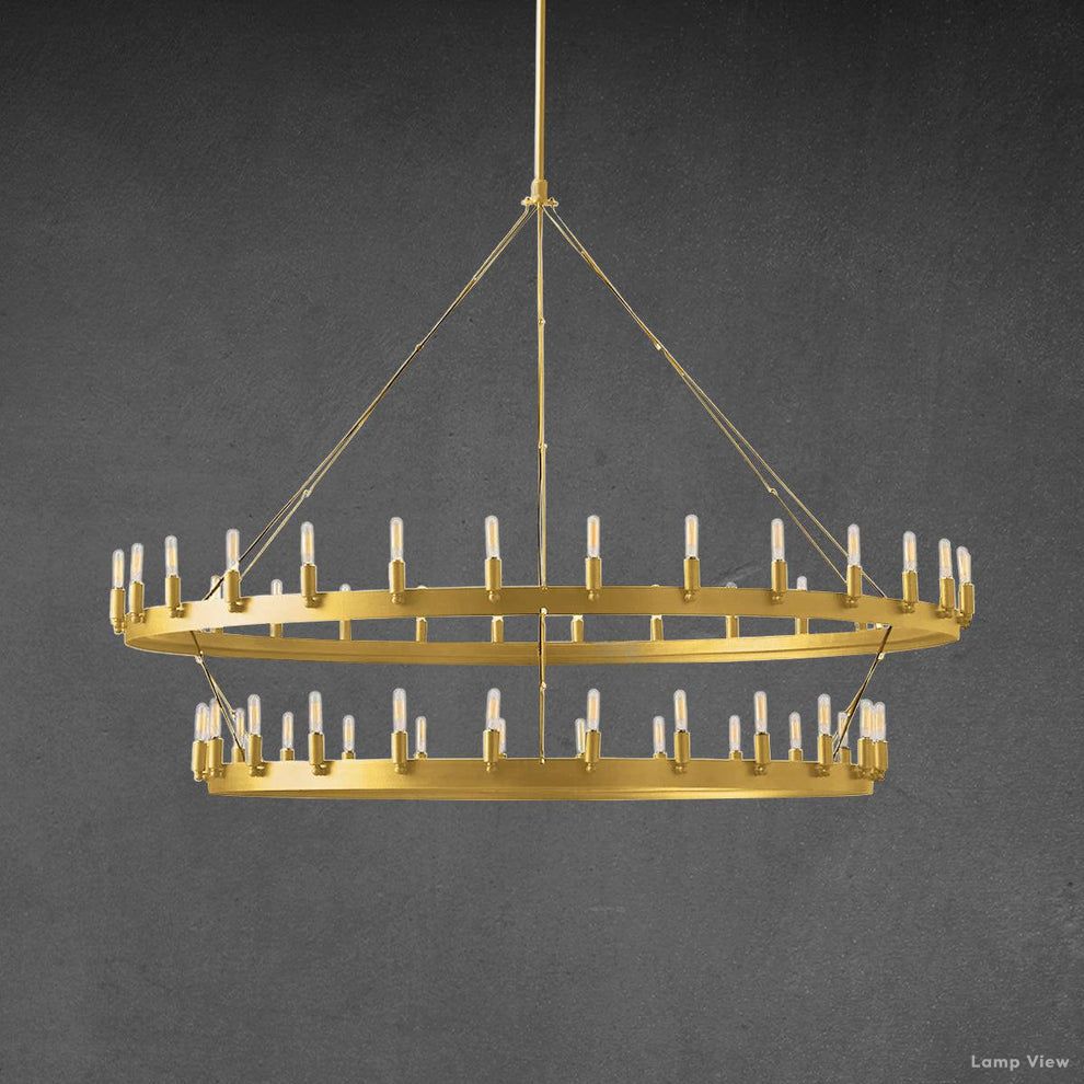 Camino Vintage Structural Two-Tier Chandelier 63"
