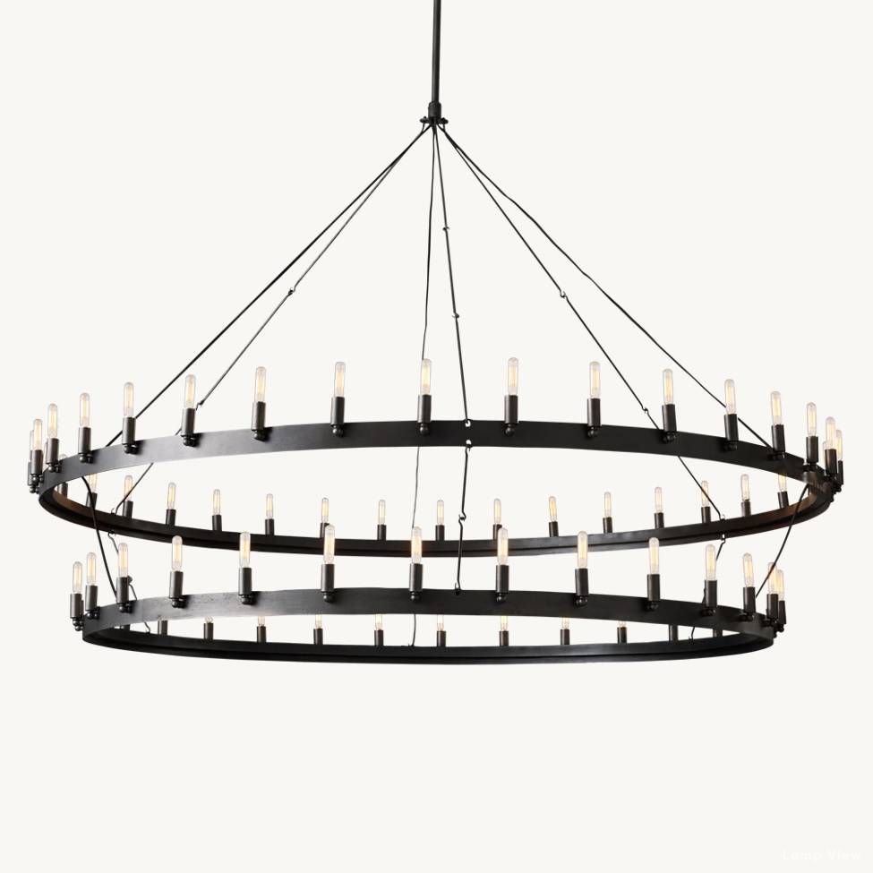 Camino Vintage Structural Two-Tier Chandelier 71"