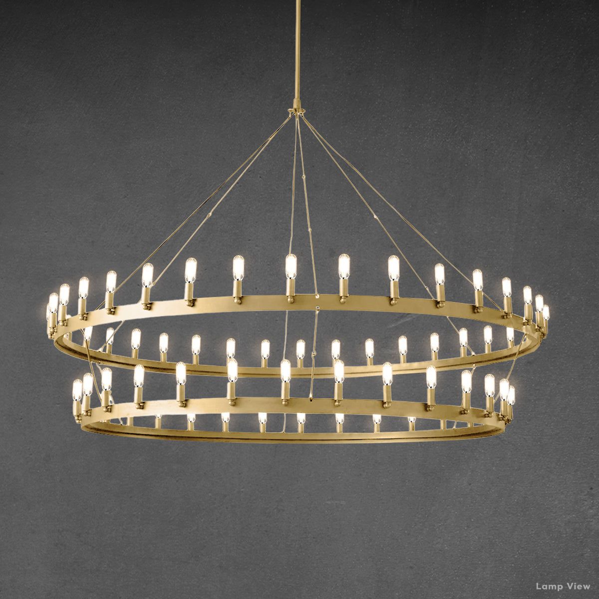Camino Vintage Structural Two-Tier Chandelier 71"