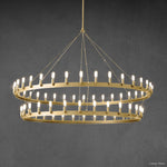 Camino Vintage Structural Two-Tier Chandelier 71"