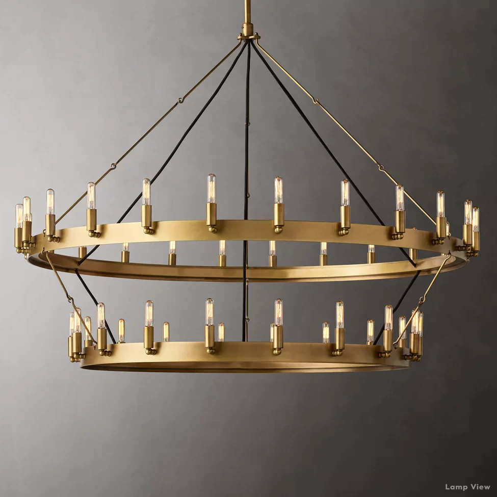Camino Vintage Structural Two-Tier Chandelier 71"