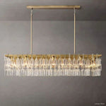 Marignan Chain Crystal Rectangle Chandelier 60"