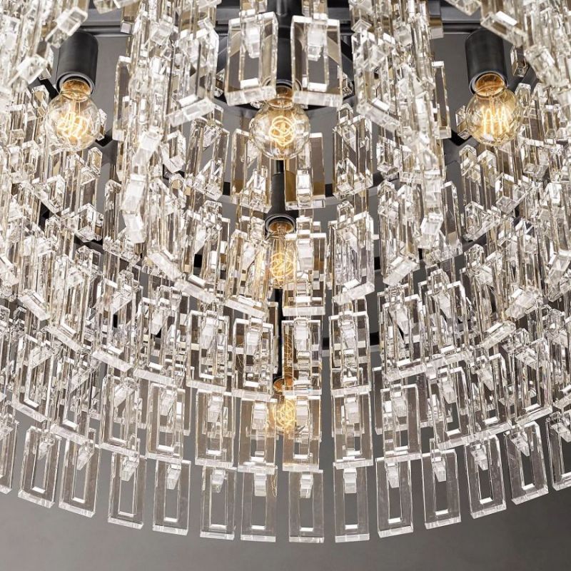 Marignan Chain Crystal Round Chandelier 48"