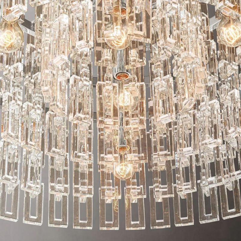 Marignan Chain Crystal Round Chandelier 48"