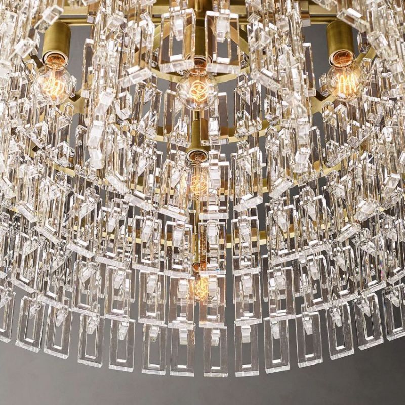 Marignan Chain Crystal Round Chandelier 60"