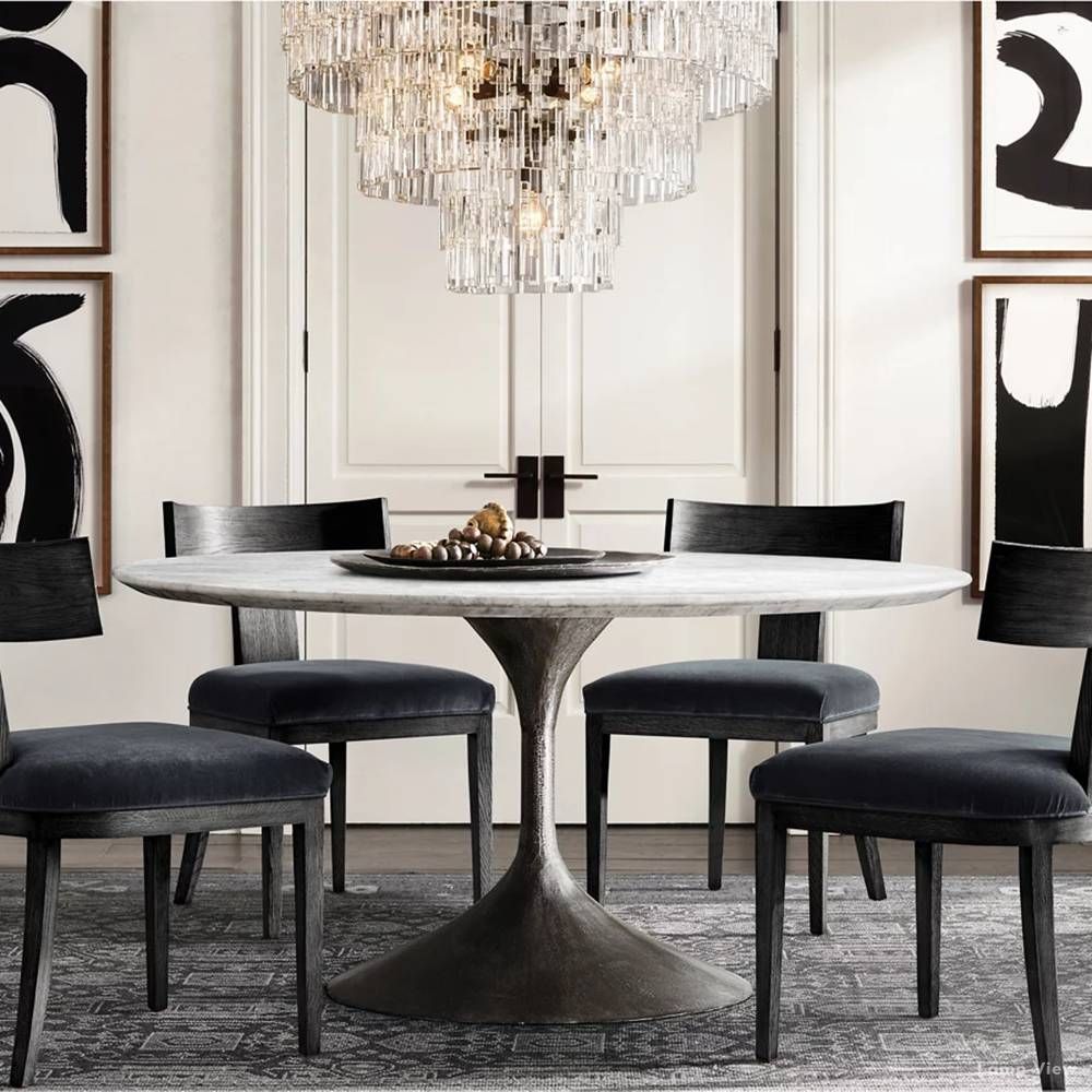 Marignan Chain Crystal Tiered Round Chandelier 48"