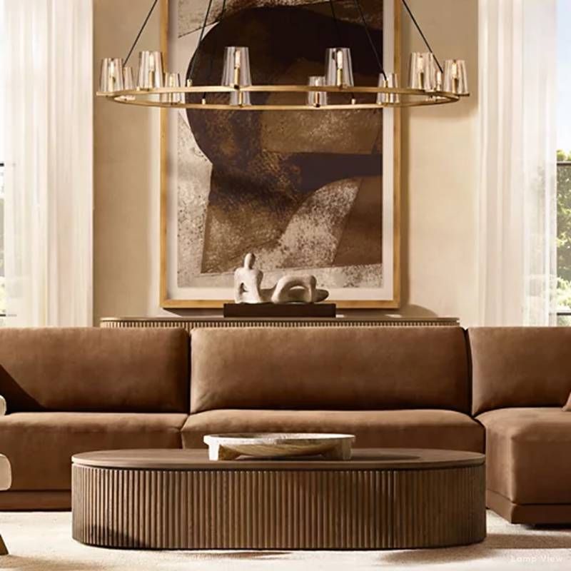 Pauillac Classic Glass Round Chandelier 48"