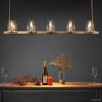 Pauillac Classic Glass Linear Chandelier 49"