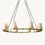 Pauillac Classic Fabric Round Chandelier 36"