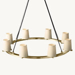 Pauillac Classic Fabric Round Chandelier 36"
