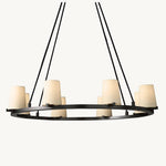 Pauillac Classic Fabric Round Chandelier 36"