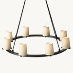 Pauillac Classic Fabric Round Chandelier 36"