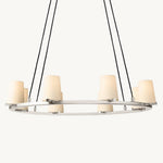 Pauillac Classic Fabric Round Chandelier 36"