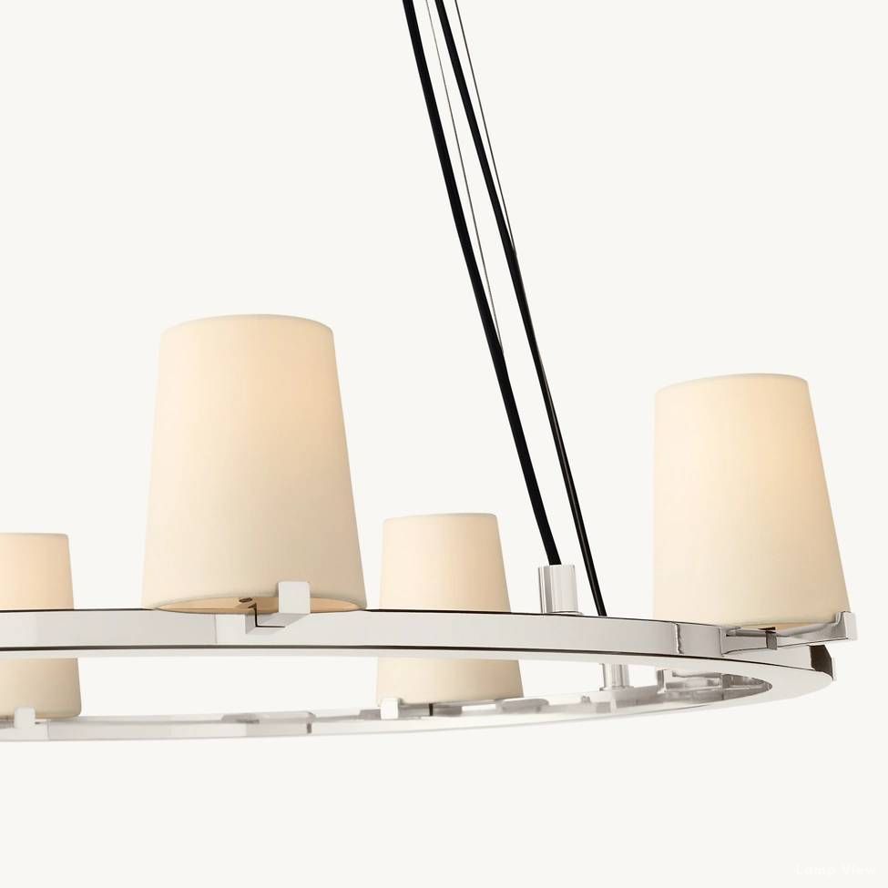 Pauillac Classic Fabric Round Chandelier 36"