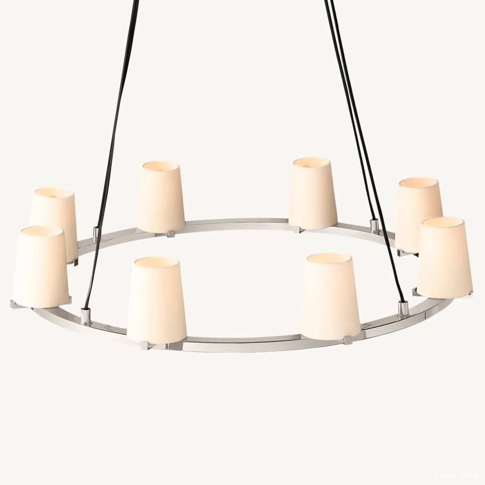 Pauillac Classic Fabric Round Chandelier 36"
