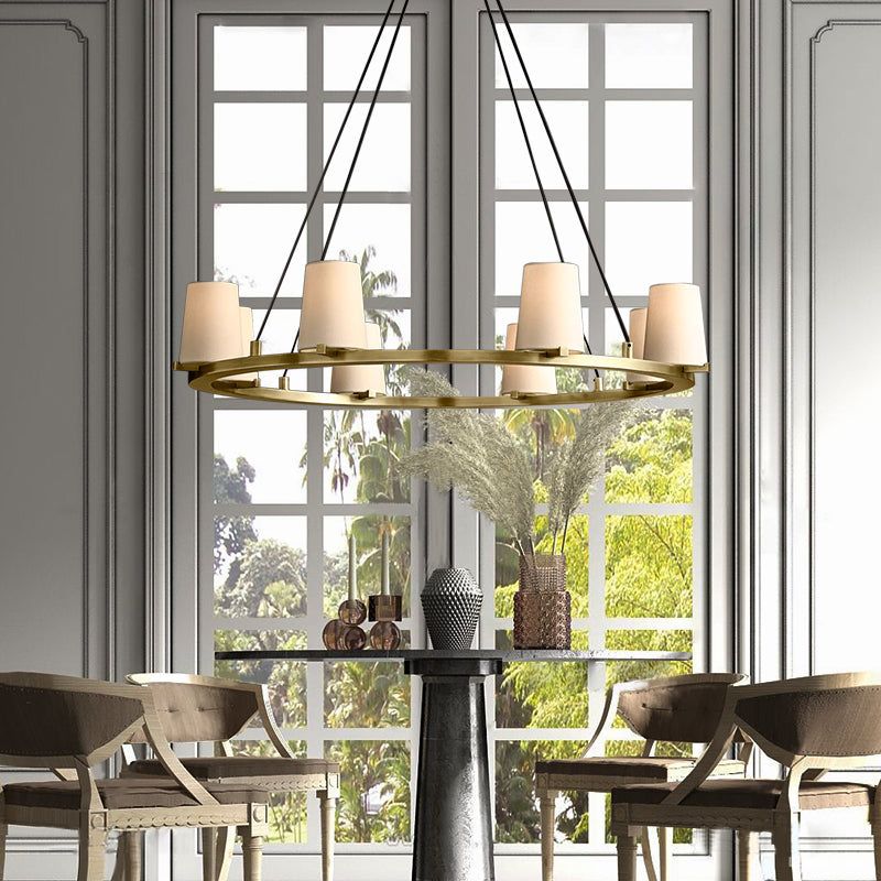 Pauillac Classic Fabric Round Chandelier 36"