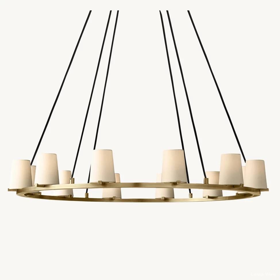 Pauillac Classic Fabric Round Chandelier 48"
