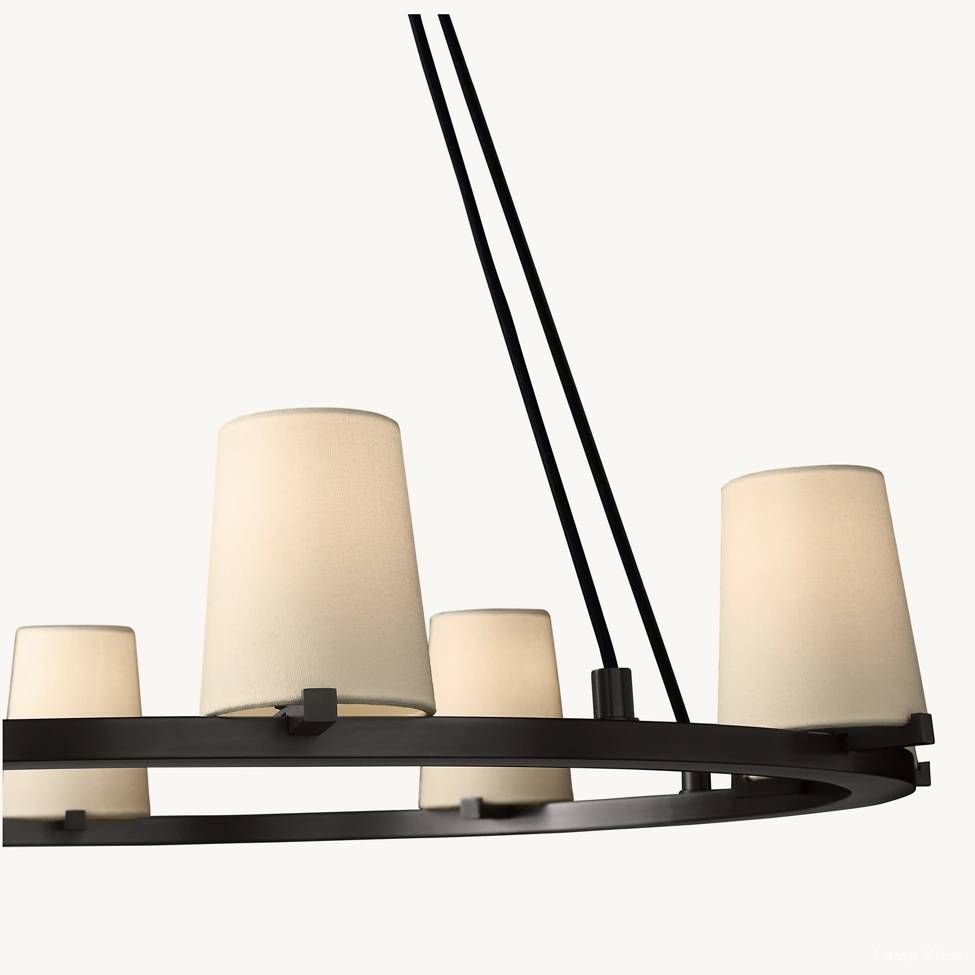 Pauillac Classic Fabric Round Chandelier 48"