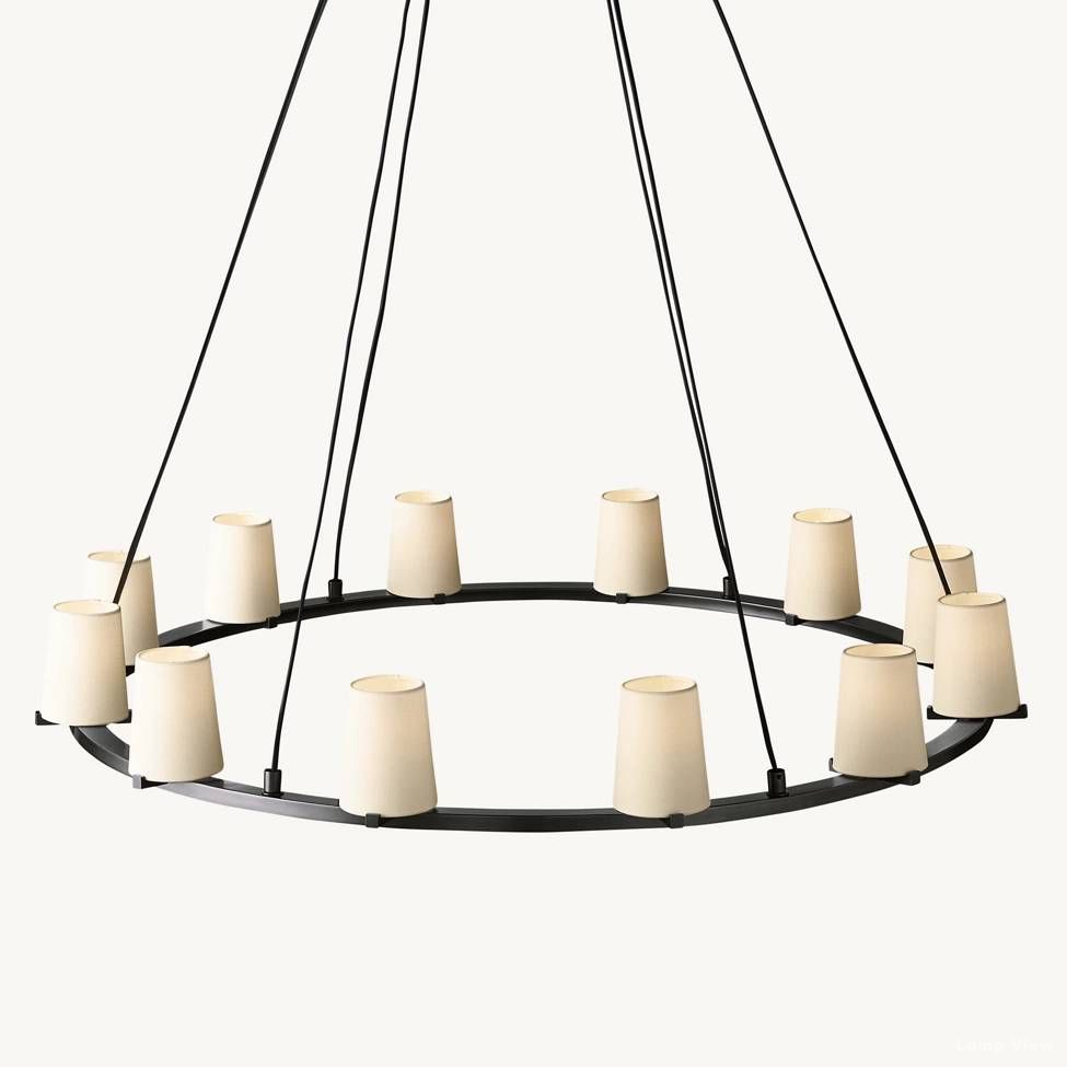 Pauillac Classic Fabric Round Chandelier 48"