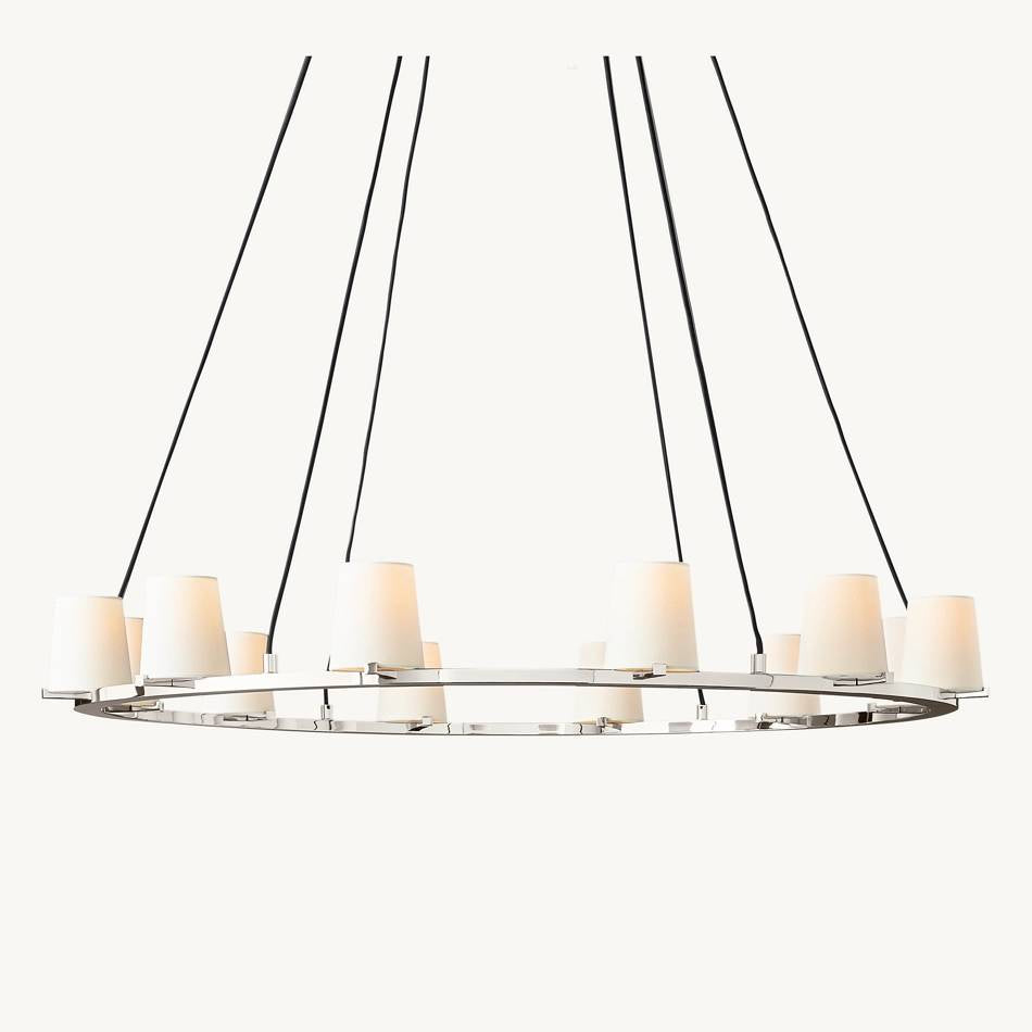 Pauillac Classic Fabric Round Chandelier 48"