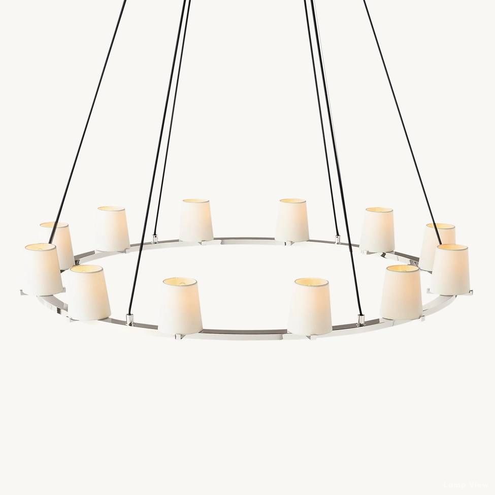 Pauillac Classic Fabric Round Chandelier 48"
