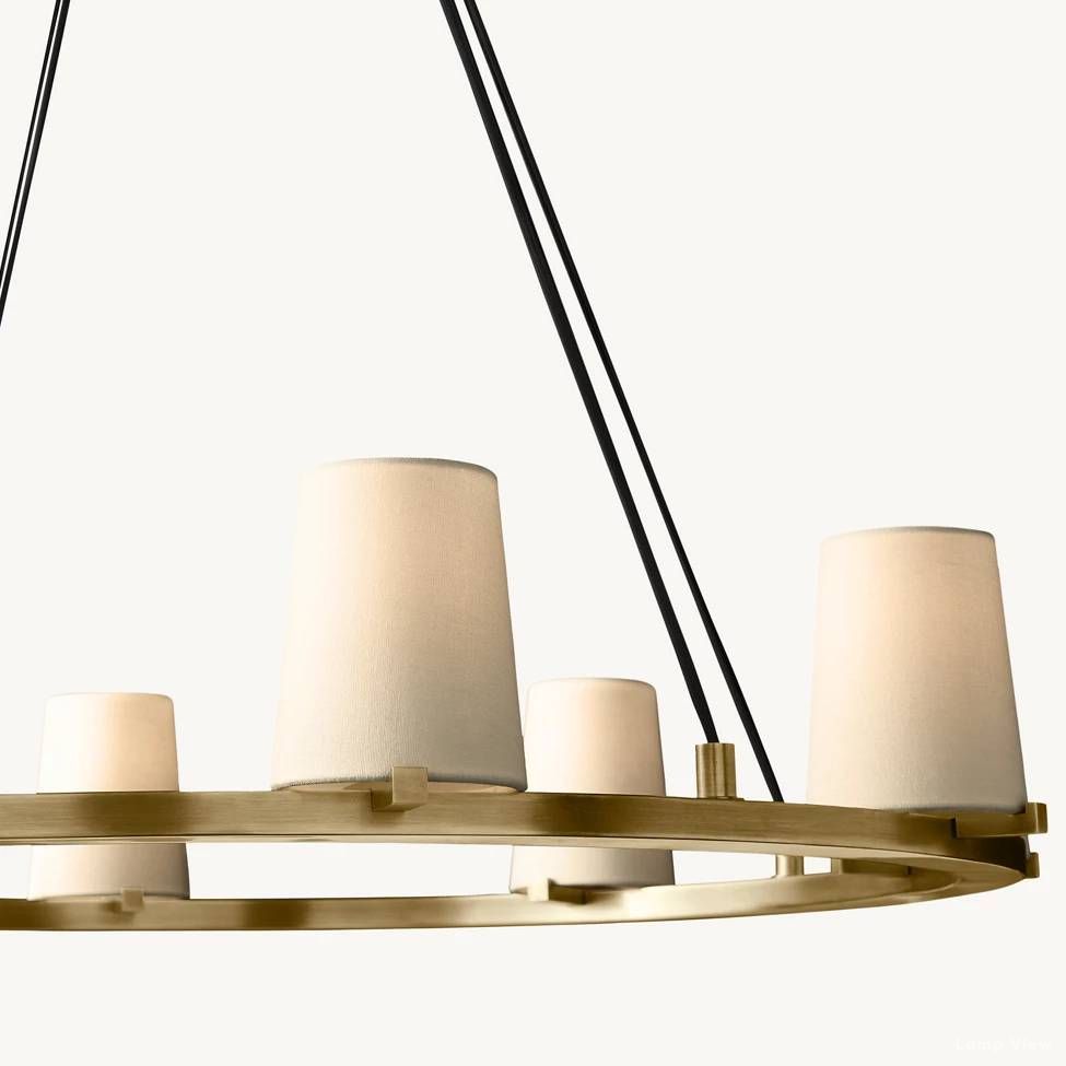 Pauillac Classic Fabric Round Chandelier 60"