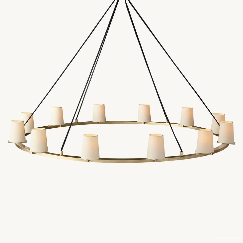 Pauillac Classic Fabric Round Chandelier 60"