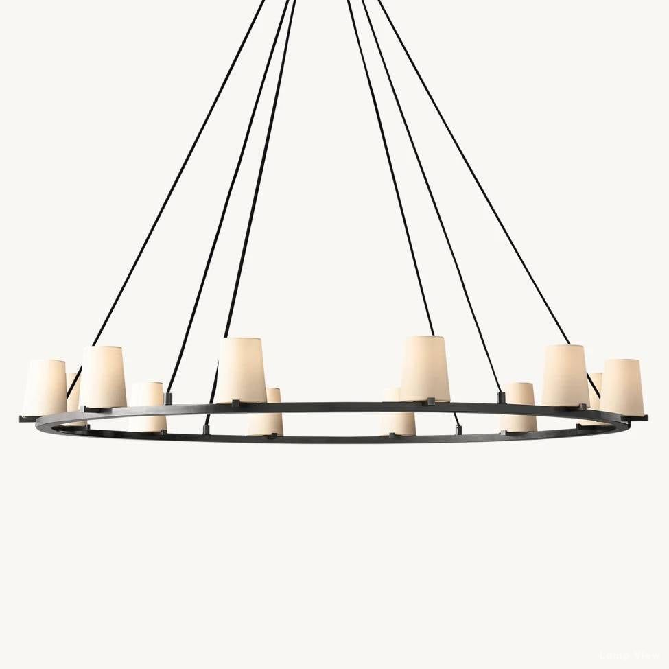 Pauillac Classic Fabric Round Chandelier 60"