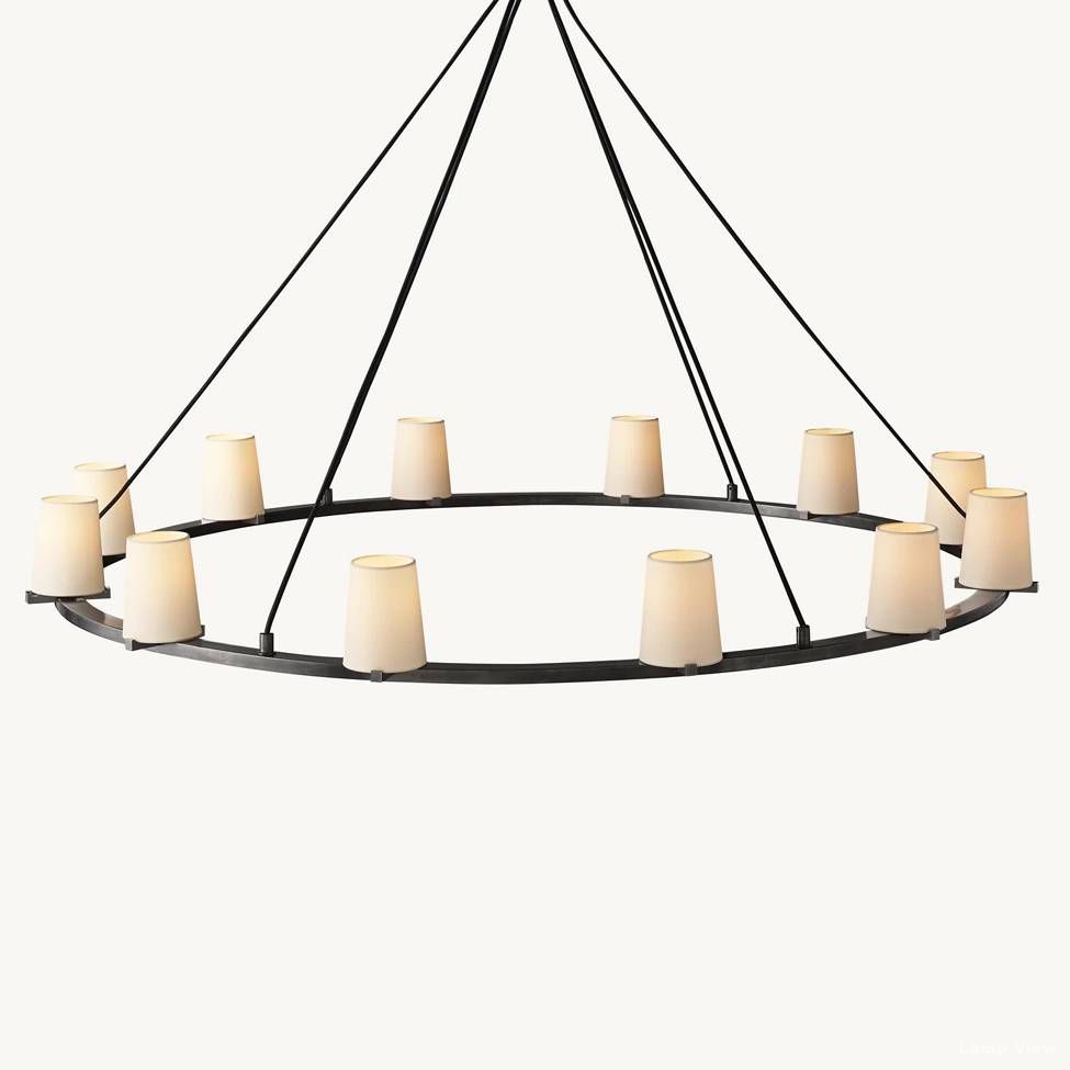 Pauillac Classic Fabric Round Chandelier 60"
