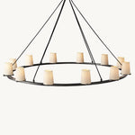 Pauillac Fabric Round Chandelier 60"