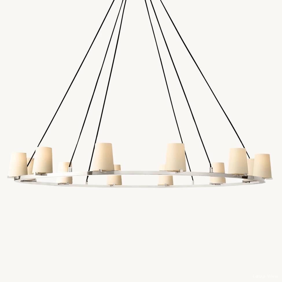 Pauillac Classic Fabric Round Chandelier 60"