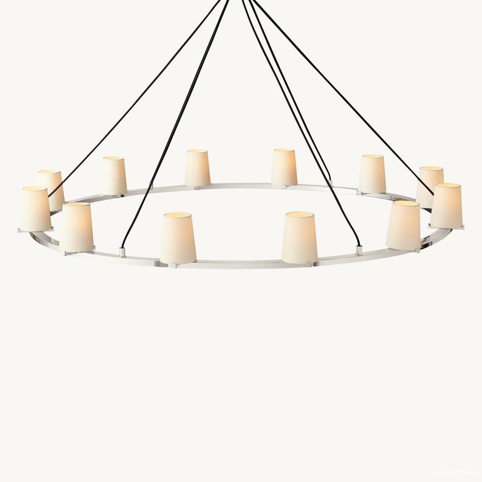 Pauillac Classic Fabric Round Chandelier 60"